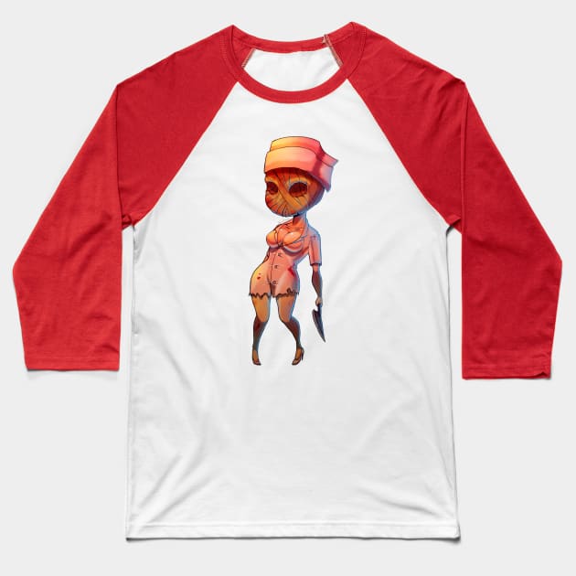 Chibi Nurse Baseball T-Shirt by DasGnomo